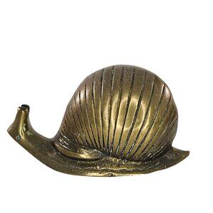 Vintage Brass Snail Figurine Hand-Crafted Decorative Ornament